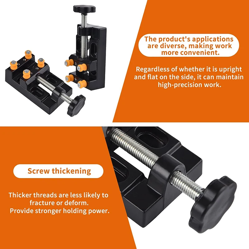 AMR مشبك مسطح عالمي صغير مع كماشة طاولة متوازية مشبك نائب لإصلاح الساعة ، مجوهرات حرفية النحت 1 قطعة #5