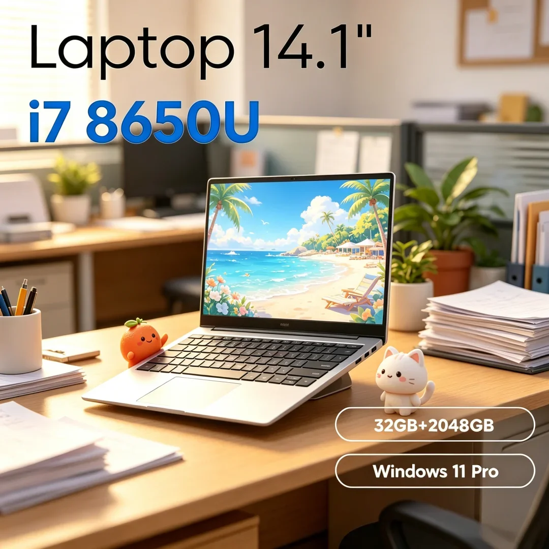 

Magnificent 2026 Staunch 14.1" Polished Slim Laptop Intel Core I7-8650U 32GB RAM 2TB M.2 SSD Windows 11 Pro Familial Brainy