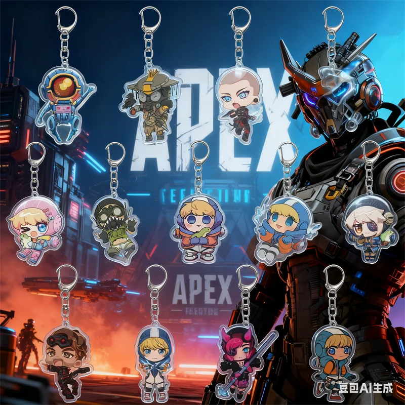 

Game Apex Legends Acrylic Pendant Keychains Accessories Car Key Chain Key Ring Phone Bag Hanging Jewelry Gifts