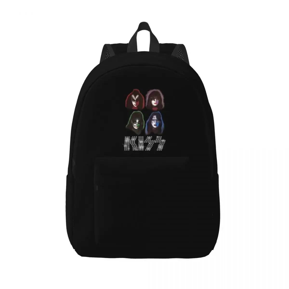 

Kiss Rock Band Backpack Elementary High College School Student Retor Super Bookbag Teens Canvas Daypack Outdoor