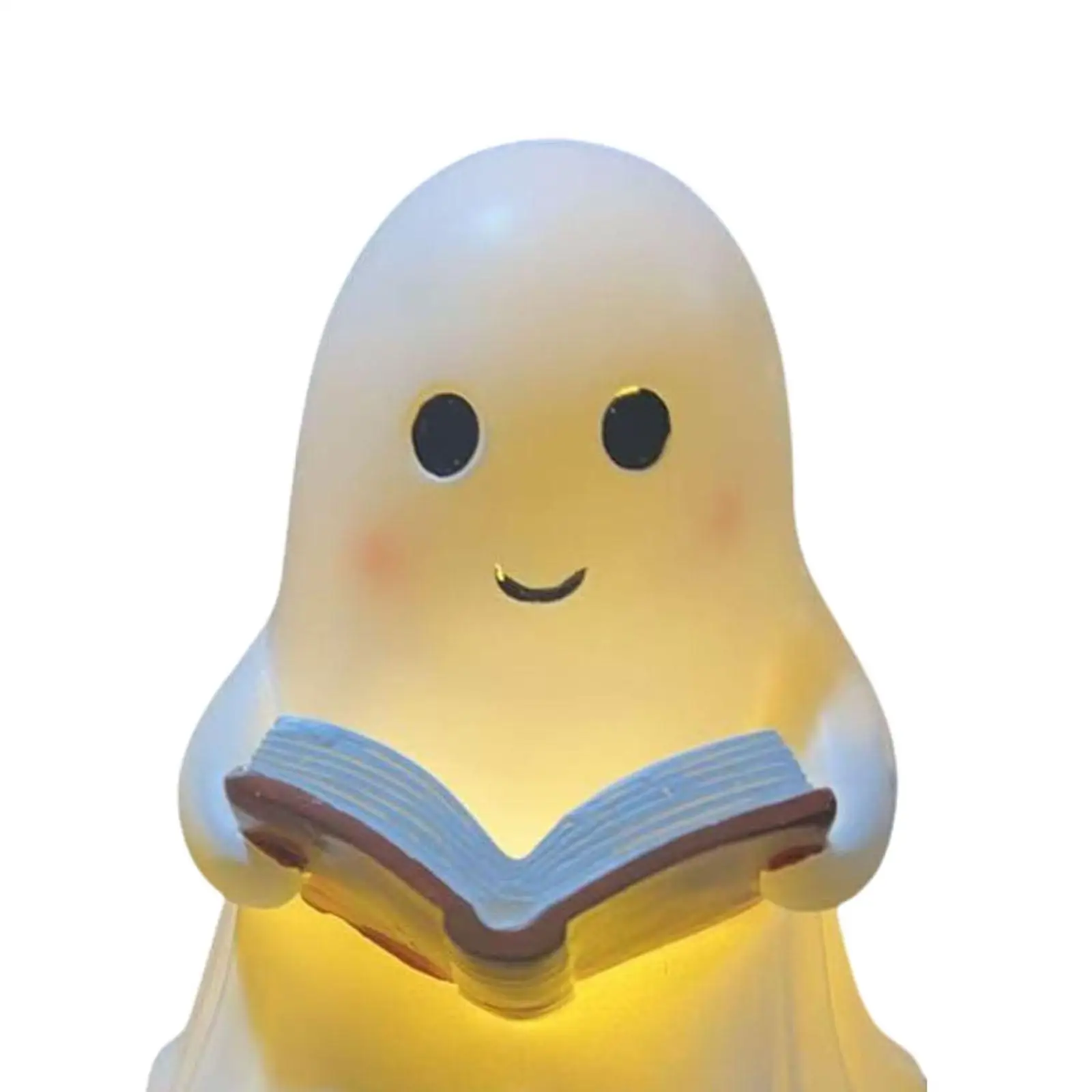 Lampu Buku Bacaan Hantu, Dekorasi Halloween Lampu Malam Unik Patung Hantu Dekoratif untuk Rak Buku Kamar Tidur Dapur