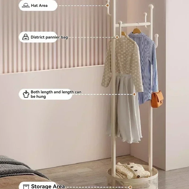 Cactus Hat Rack For Home Use, Simple Iron Art Storage, Multifunctional, Movable, Living Room, Balcony, Hanging Clothes Rack