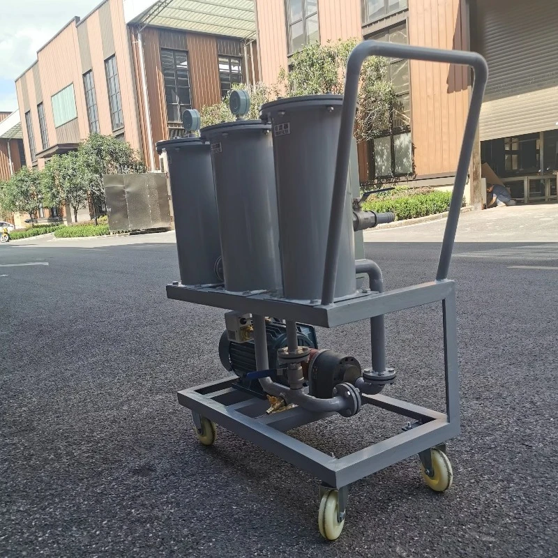 Trolley Type Small  Oil Filter Machine Waste Oil Filtration System to Remove Impurities