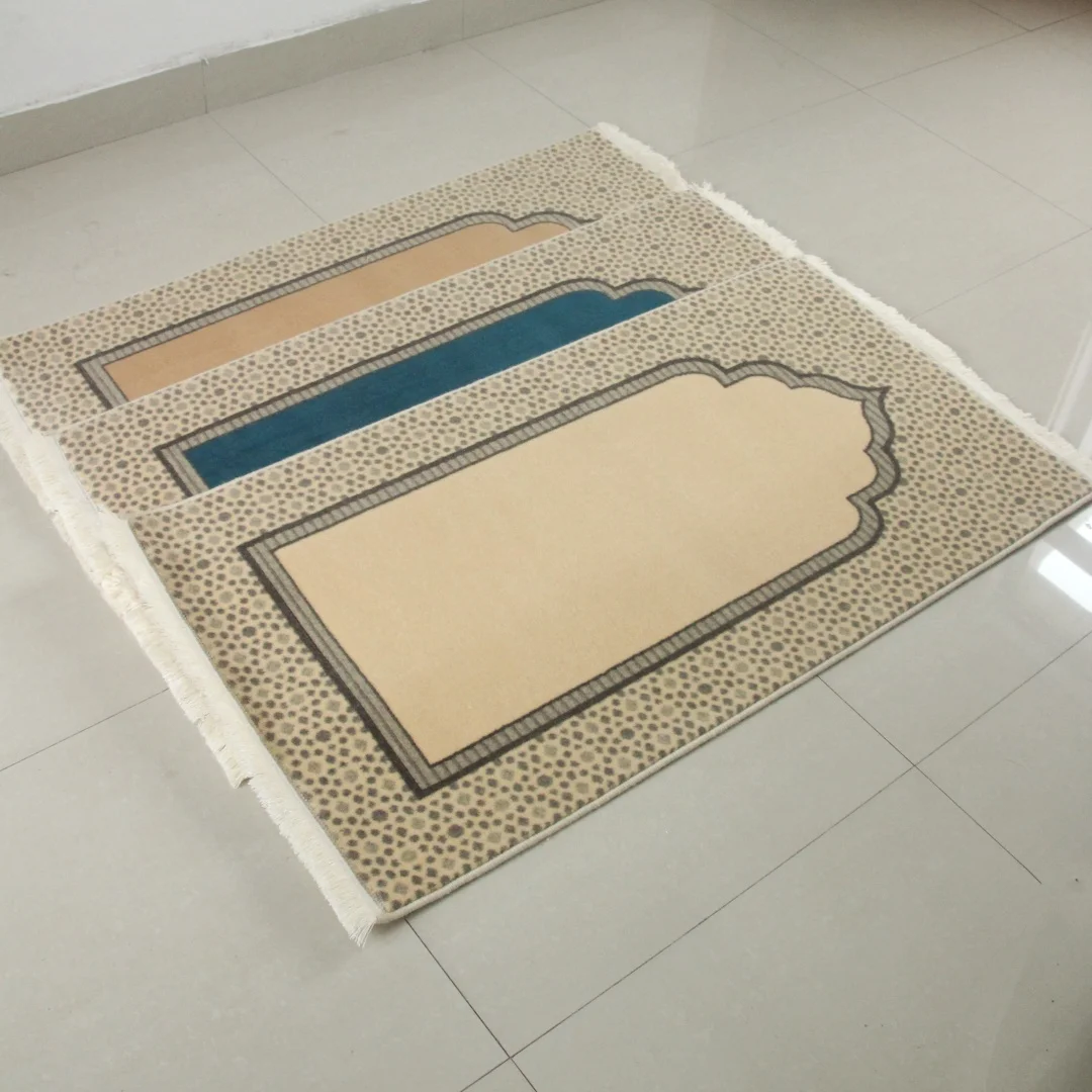 New Zealand wool arched pattern prayer rug, high-density wool kneeling mat for indoor household prayer use