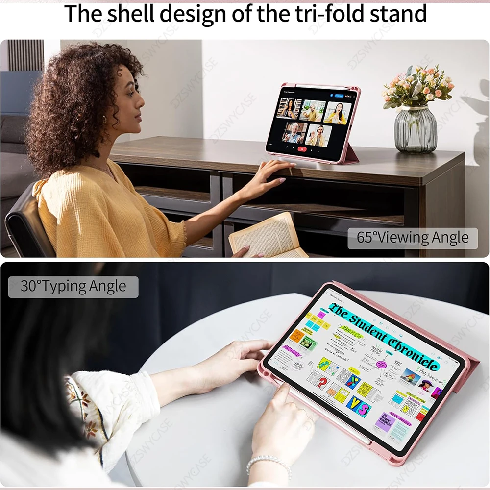حافظة لجهاز iPad Air 13 بوصة M3 2025 & M2 2024، iPad Pro 12.9 بوصة (إصدار 2022-2018) غطاء حماية ذكي نحيف، نوم إيقاظ تلقائي