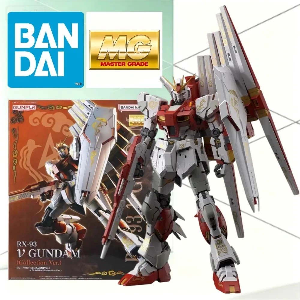 BANDAI China Limited MG 1/100 RX-93 Nu Gundam Collection Ver. White Red Golden Pattern Fin Frame Flexible Joint Char's