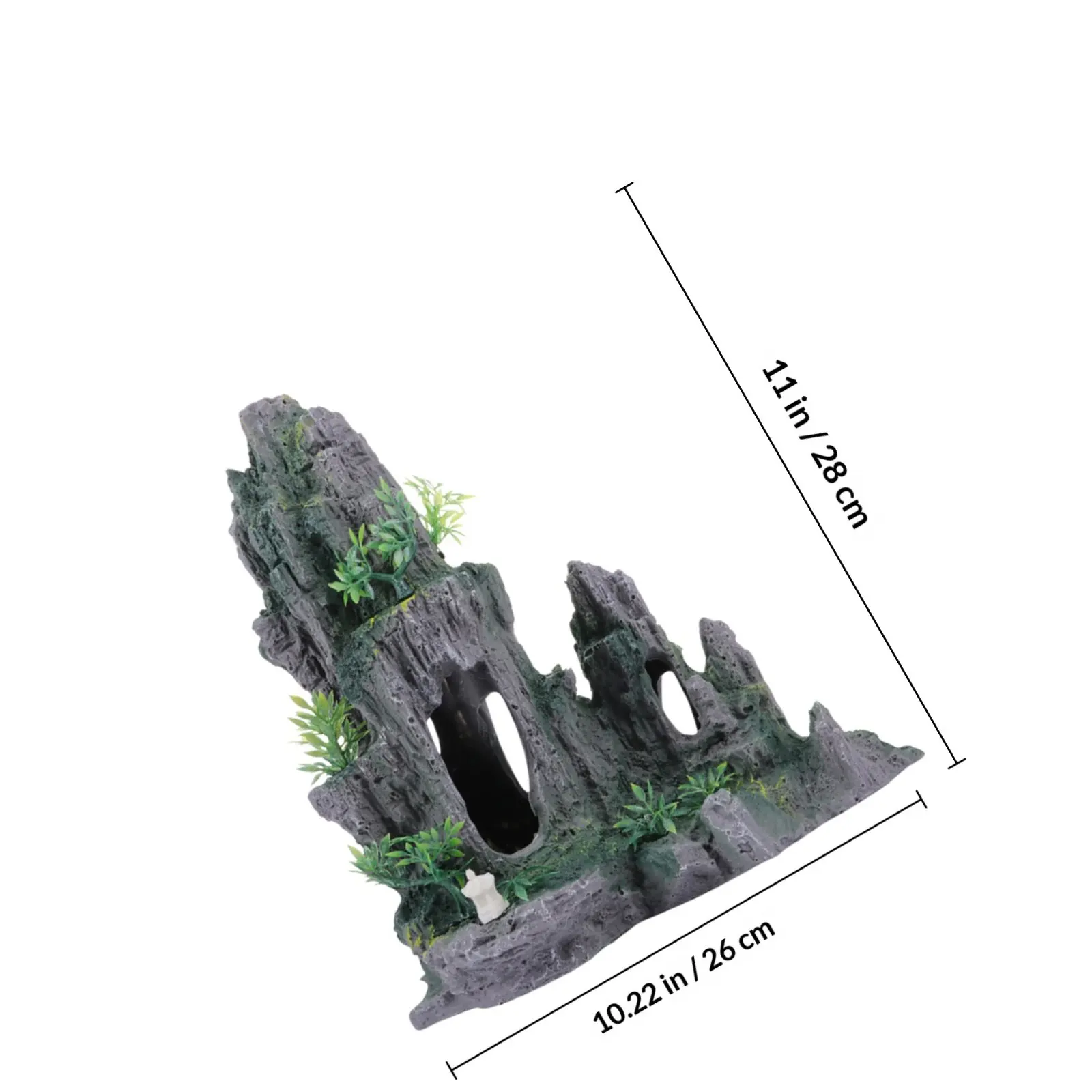 Aquarium Ornament Resin Rockery Decor for Fresh Salt Water Fish Tank Safe Non Toxic Creative Chinese Style