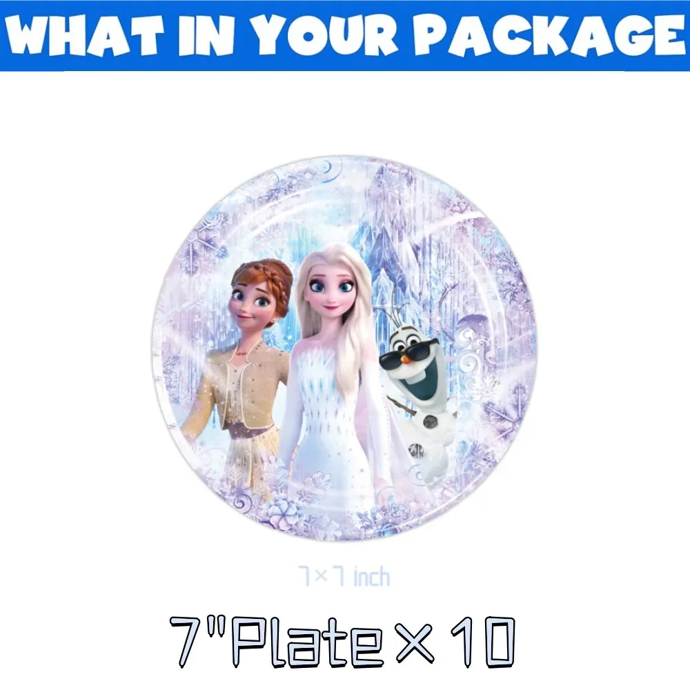 Nowe dekoracje świąteczne Frozen Elsa Anna Motyw królowej śniegu Zastawa stołowa Zestaw balonów Baby Shower Kids Girls Birthday Party Supplies