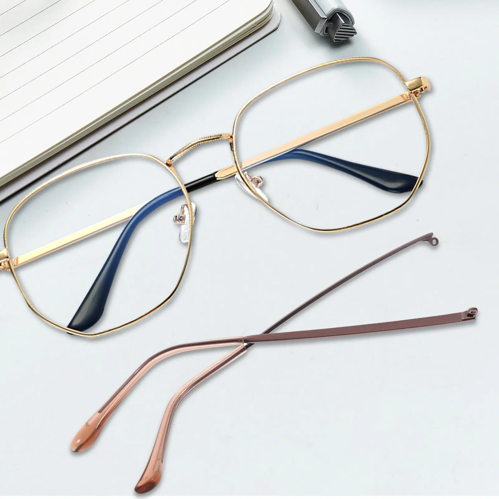 

1Pair Universal Glasses Arm Legs Replacement Temple Metal Eyeglasses Repair Kit Non-Slip Design Comfort Fit Stylish Replacement