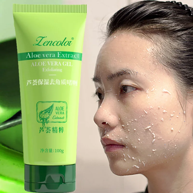 

Exfoliating Aloe Vera Gel Deep Cleansing Exfoliant Gentle Exfoliation Face Body Scrub Rub Mud Exfoliants Facial Body Exfoliator