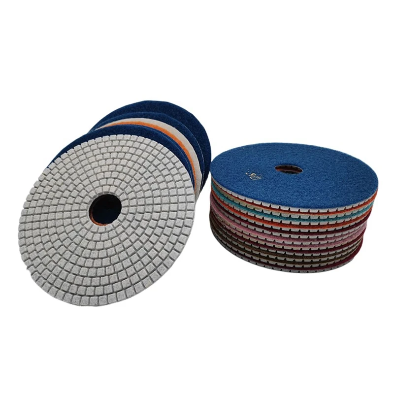 5 inch 125mm diamond polishing pad for flexible grinding of granite, marble, concrete, and stone grinding discs