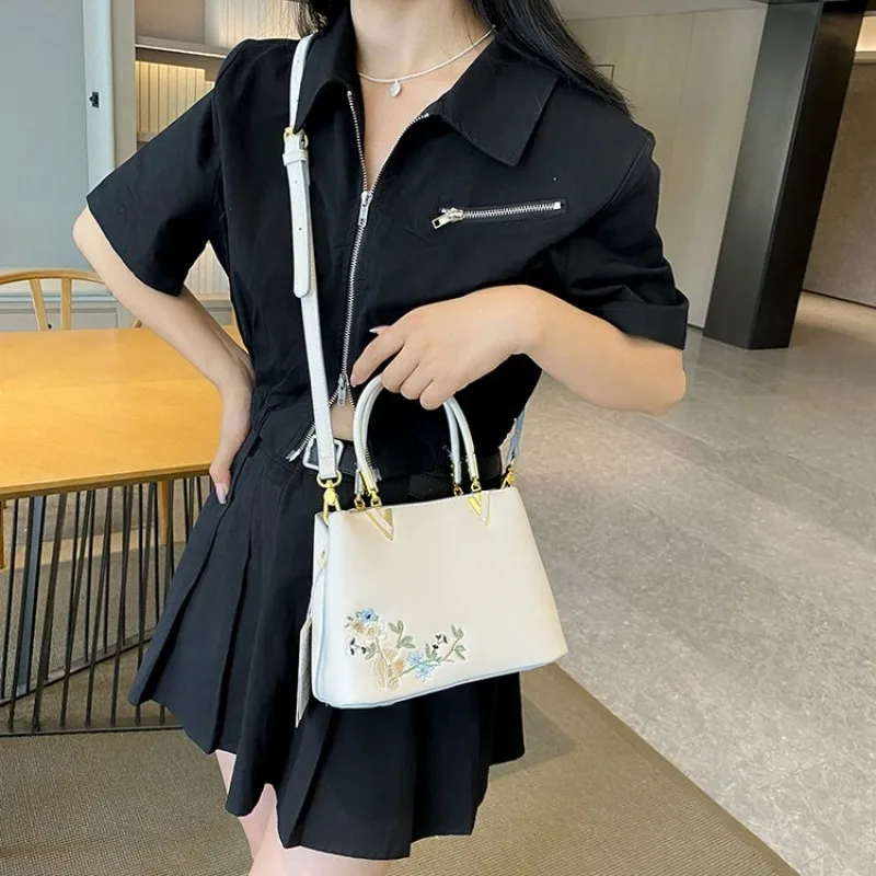 

Popular Classic Elegant Women Tote Bag Soft Leather Casual Simple Vintage Trendy Crossbody Shoulder Handbag