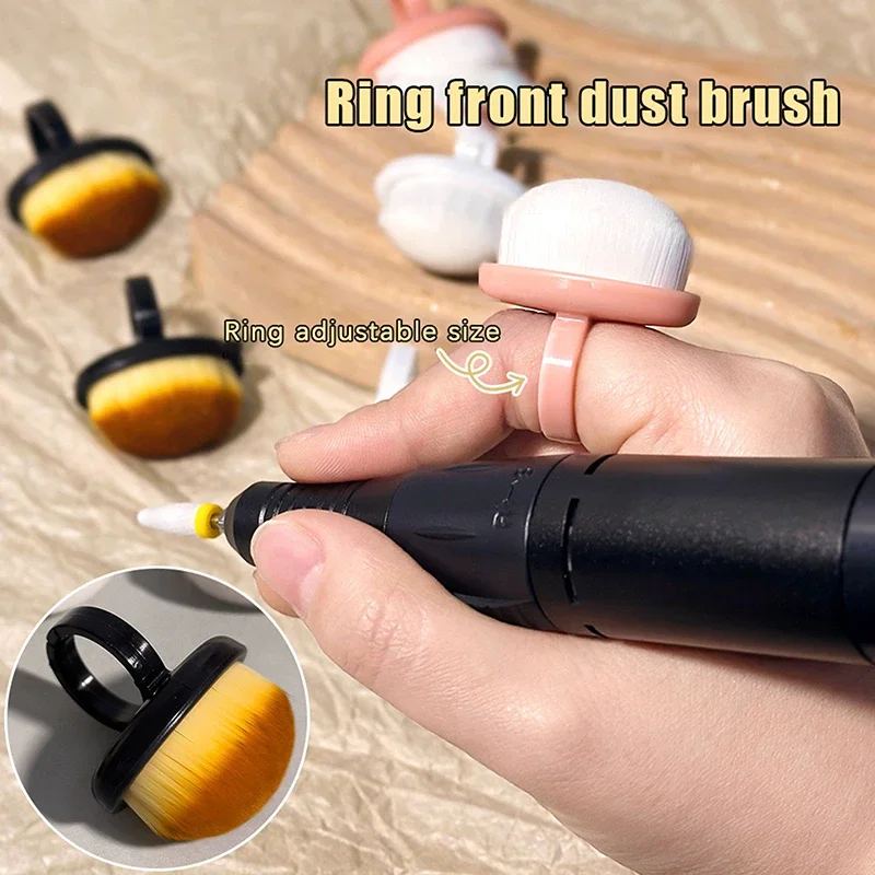 5/10 stuks professionele ring nagelborstels stofreiniger manicure delicate zachte borstel manicure kunst gel polish removal tool