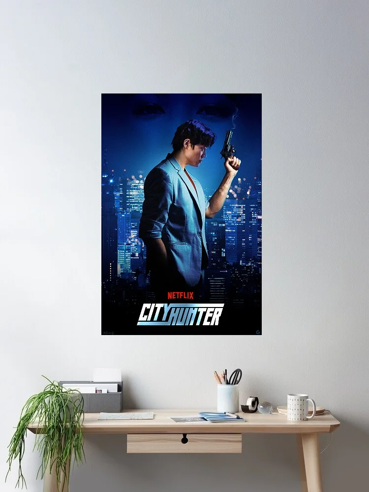 Póster en lienzo con estampado artístico de la película City Hunter, decoración para sala de estar, imagen para pared del hogar
