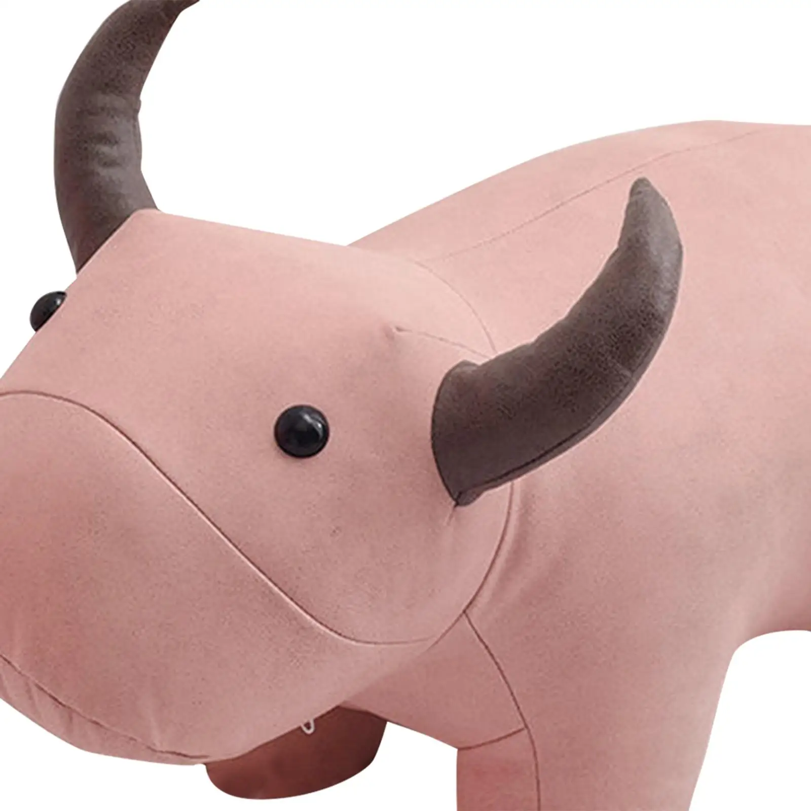 Animal Shaped Footstool Stable Ergonomic Shoe Changing Stool for Living Room Pink