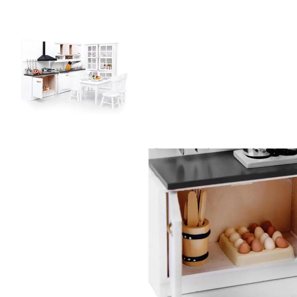 76HF Küchenschrank Miniaturmöbelmodell Accessoires Rollenspiel Möbel für Küchenpuppenhaus