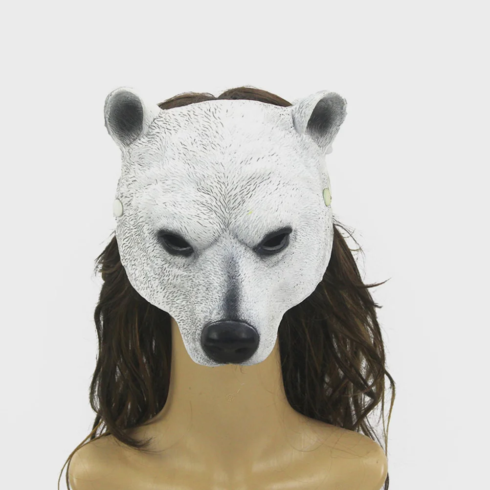 

Polar Bear Animal Mask Realistic Comfortable PU Material for Halloween Cosplay Carnival Party Accessory Animal Masks for Adults