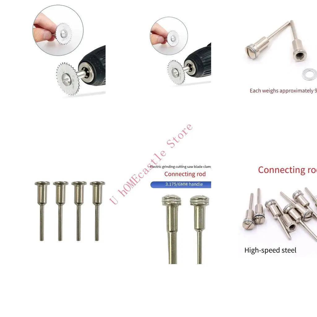63HF High Performances Steel Rotary Tool Mandrel With 3.175mm And 6mm Shank For Converting Drills To Cutting Machines 5 Pack