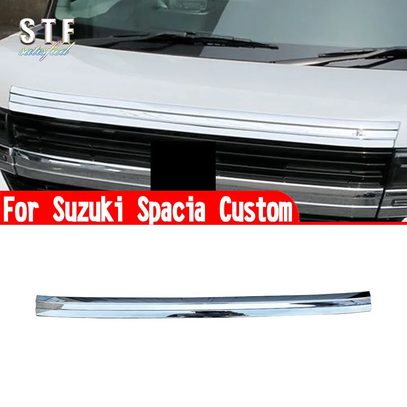 For Suzuki Spacia Custom M K54S M K94S 2024 Accessories Front Grille Around Hood Strip Trim Molding Decoration Stickers