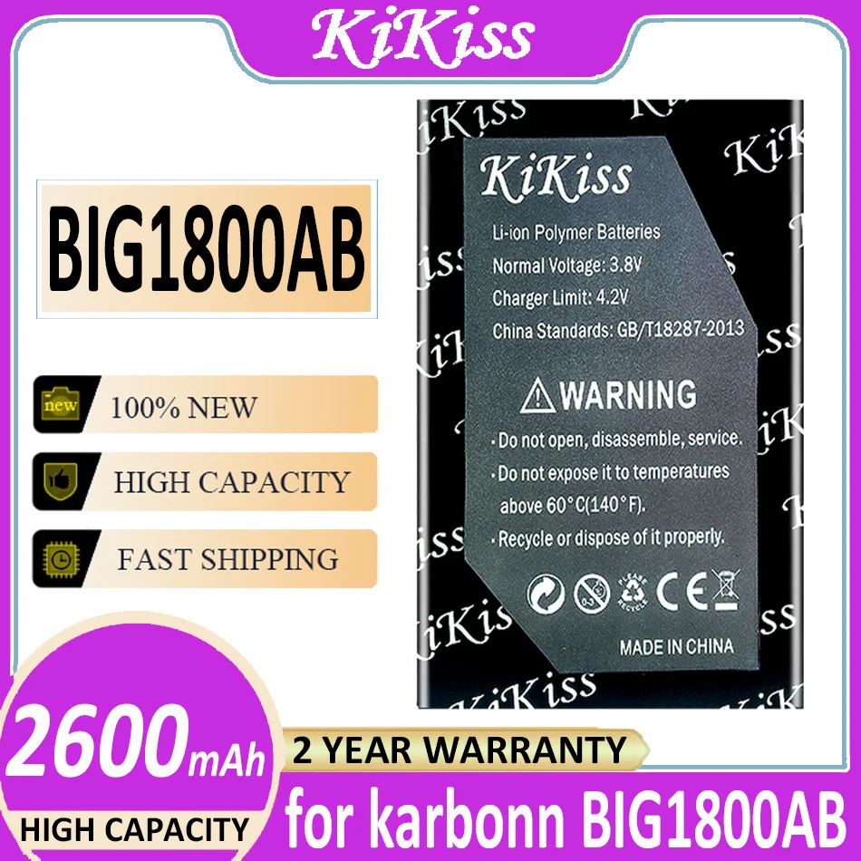 

Battery 2600mAh for karbonn BIG1800AB Mobile Phone Bateria