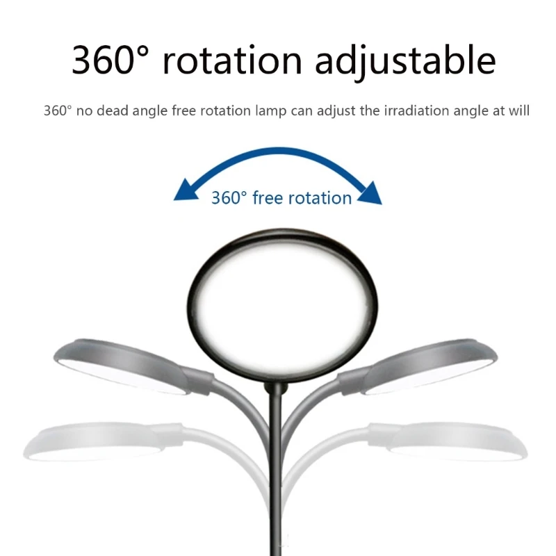 Aquarium LED Clamp Light 360-Degree Flexible to Adjust Lighting Illuminates Fish Tanks without Radiation Wide Clip