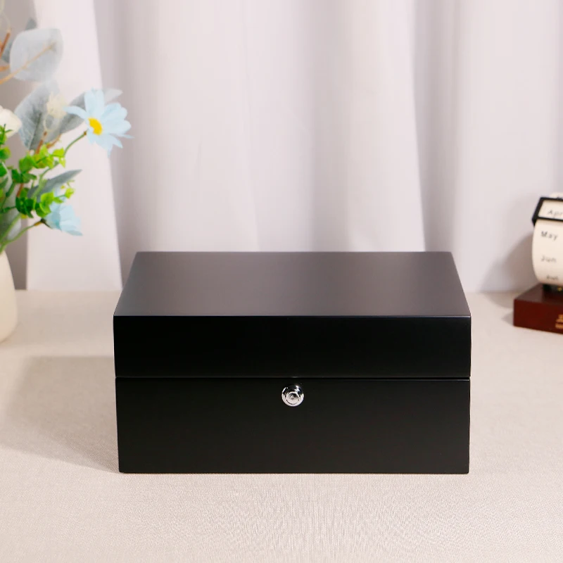 Elegant Wooden Watch Cases Wonderful Color Logo Custom Metal Wooden Storage & Gift Box for Watch Packaging