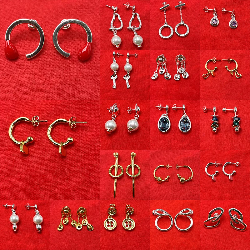 Jewelry Handmade Set 2026 Spanish Fashion Mixed Earrings Set Pearl Decoration Frivolous Pendant and Simple Hoop Jewelry