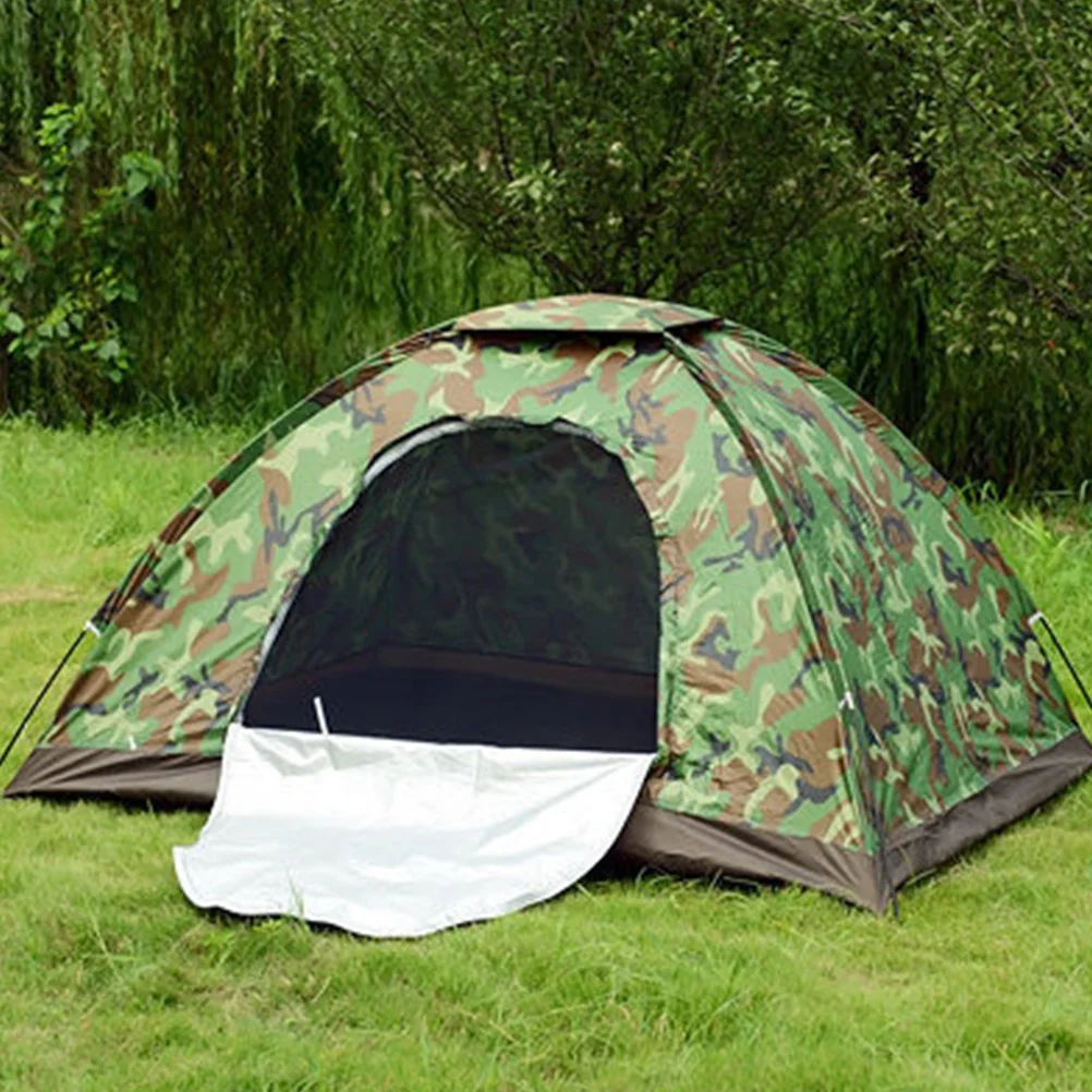 

1pc Camouflage Waterproof For Traveling Camping For Camping Tent Outdoor Hiking Travel 1-Person Uv Protection Tent