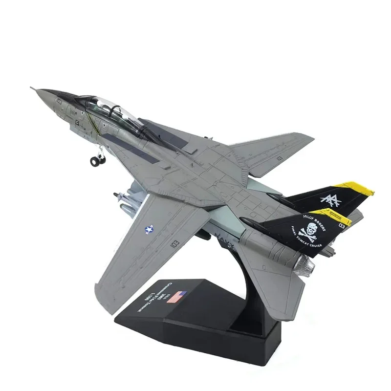 1/100 Scale Military Model Toys F14 F 14 Pirate Tomcat VF-84 AJ103 Diecast Plane USAF Fighter Toy Model Metal F-14