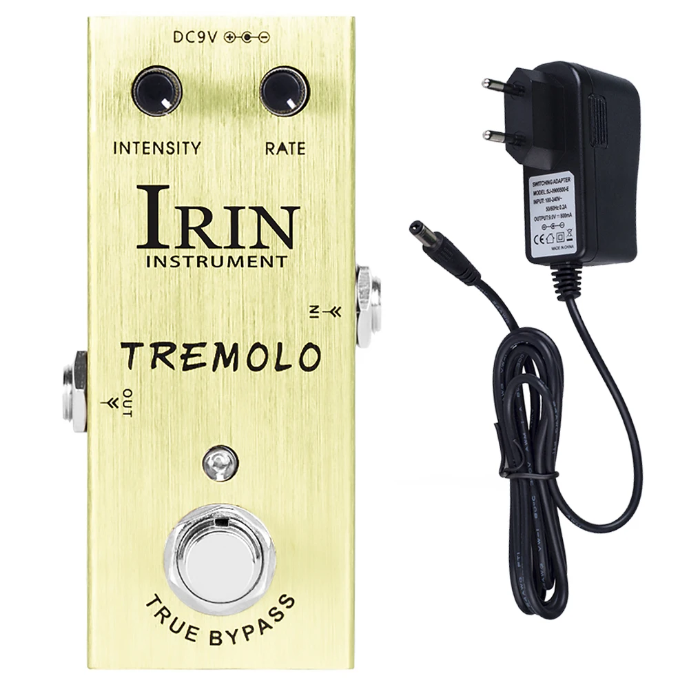 

RIN AN-07 Tremolo Electric Guitar Effect Pedal With Adapter Classic Photoelectric Tube Circuitry Amplifier Tremolo True Bypass