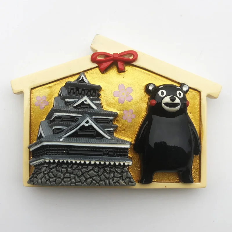 Japan Kumamoto Bear 3D refrigerator magnet travel souvenirs Refrigerator magnet decoration supplies collection arts and crafts g