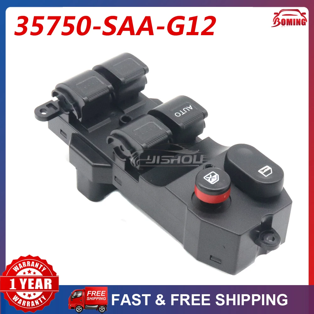 New Car Power Window Switch Control Master Switches 35750-SAA-G12 For Honda Jazz City 2003-2008 35750SAAG12 35756-SAA-406