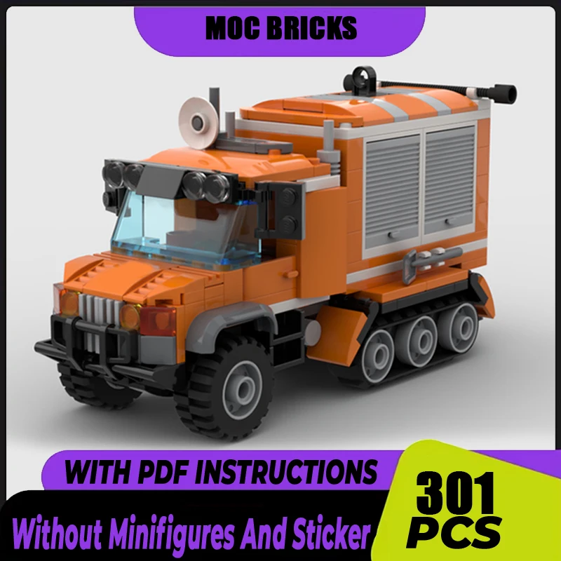 

Строительные блоки Moc, серия моделей автомобилей, Arctic Half Track Car, технологические кирпичи, игрушки «сделай сам», подарки, автомобили