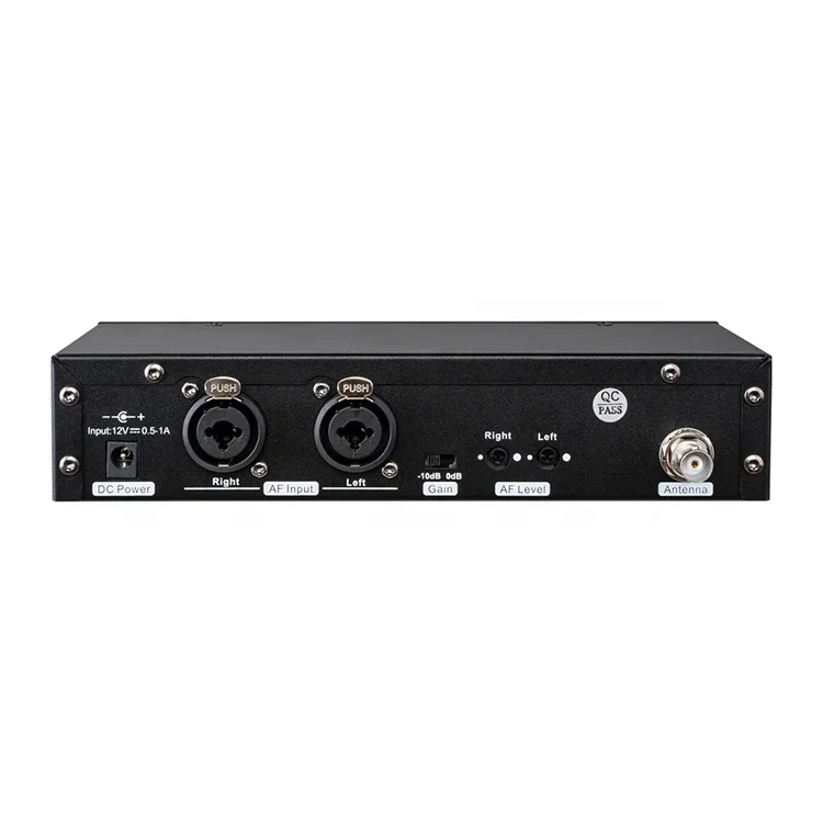 ระบบหูฟังไร้สายแบบอินเอียร์ UHF ระดับมืออาชีพ Xtuga IEM720 ตัวเครื่องโลหะ สเตอริโอ