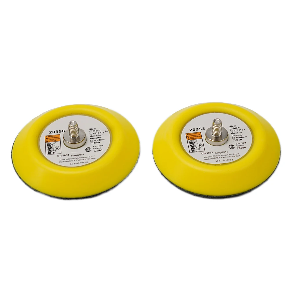 2pcs 3inch 75mm Sanding Polishing Backing Pad M6 Thread For DA Air& Power Sanders Rubber Polishing Tray Pneumatic Tool Accessori