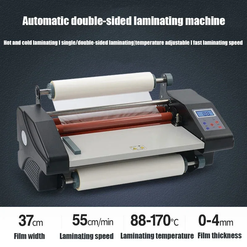 093H A3+Four Roller Laminating Machine A4 Hot Rolling Mill Roller cold laminator Rolling Machine With two Gloss film