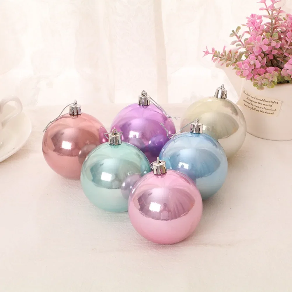 Creative Cute 37pcs Christmas Ball Pearl Color Gift Crafts Christmas Pendant 4/5/6/7/8cm Toy Hanging Ornament Ball Festival