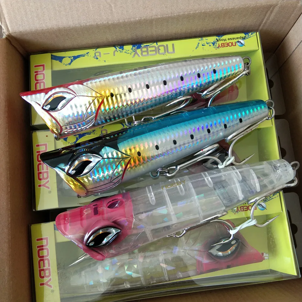 

Noeby 3 шт. Topwater Popper 12 см 41 г плавающие искусственные твердые приманки в стиле рок-поп для окуня, окуня, щуки, рыболовная приманка