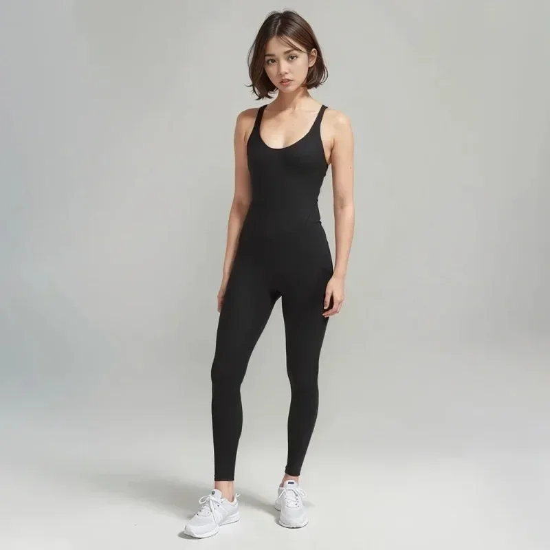 New yoga jumpsuit, high elasticity and breathability, fitness dance nude sports jumpsuit