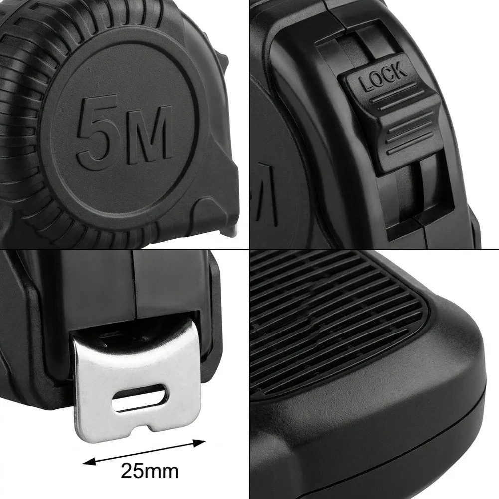 Self-Locking Fluorescent Steel Tape Measure in 5 Meter 7.5 Meter or 10 Meter Length Options for Professional Use