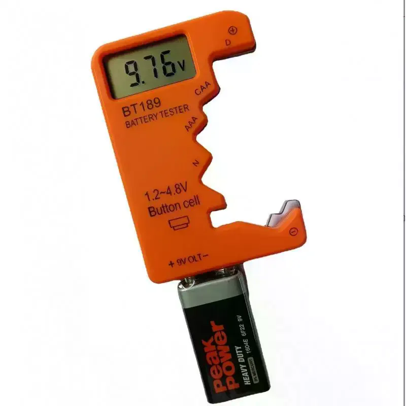 Cost Effective BT189 Digital Battery Tester LCD Voltage Checker Universal for AA AAA C D 9V Button Cell Electrician Gift