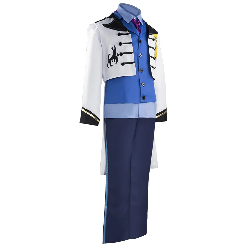 Film Frozen Hans Cosplay Costume Hans Prince Shirt Vest Coat Pants Tie Uniform Suit adulti Halloween Party Costume per uomo