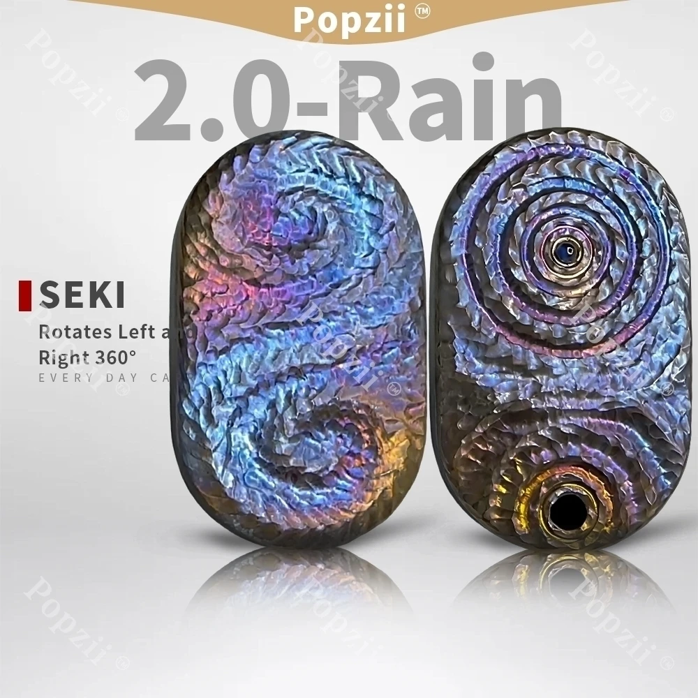 Seki EDC Mechanical Push Slider Adult Sensory Toys Hand Carved Rotates Left And Right 360° Stress Relief Toy Decompression Toy