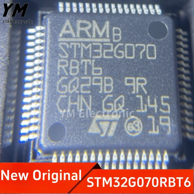 

New Original STM32G070RBT6 LQFP-64 ARM Cortex-M0+ 32-bit Microcontroller MCU