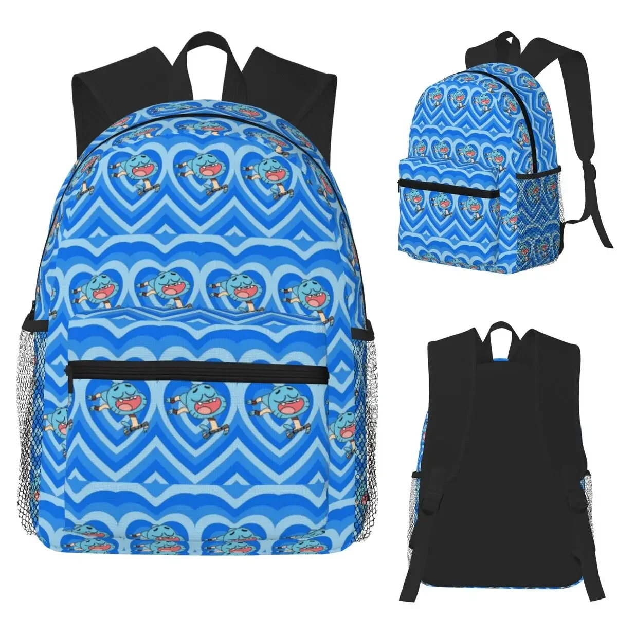 

The Amazing World Of Gumball Fond Decran Student Backpack School Bag Hiking Travel Daypack for Boys Girls Bookbag Shoulder Bags
