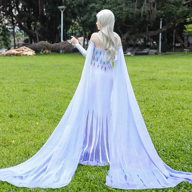 New Princess Ice Dress White Bring Cosplay Costume For Game Party Custom Made Halloween Christmas Set