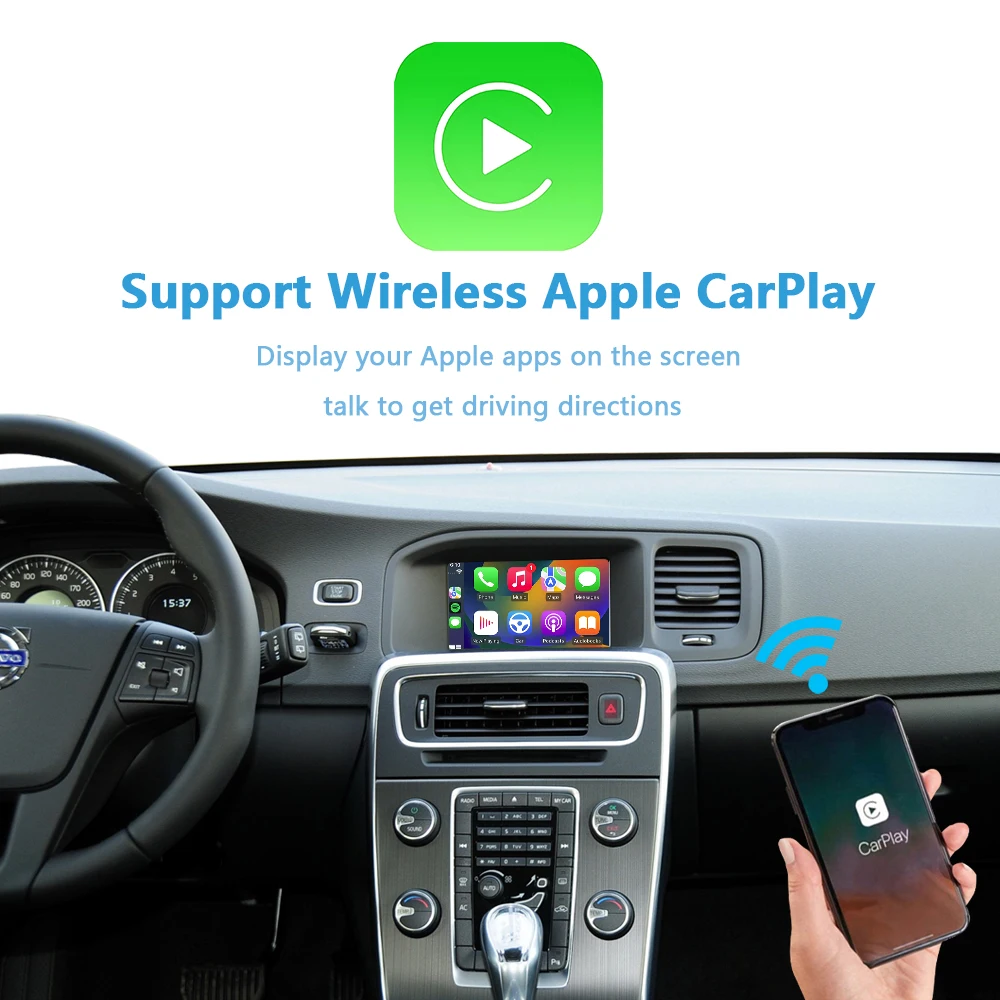 Apple CarPlay for Volvo V40 V60 S60 XC60 V70 XC70 S80 2011-2014 Retrofit Wireless Android Auto Support Reverse Camera