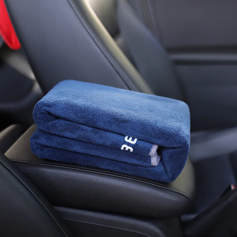 Double sided coral velvet Car Cleaning  Towel Cars Wash Drying Cloth Hemming Towel Care Cloth Car Detailing Wash Towel for