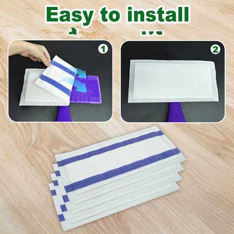 AU-Hardwood Floor Cleaner Spray Mop Pads, Multi Surface Sweeping Refill For Swiffer Wet Jet