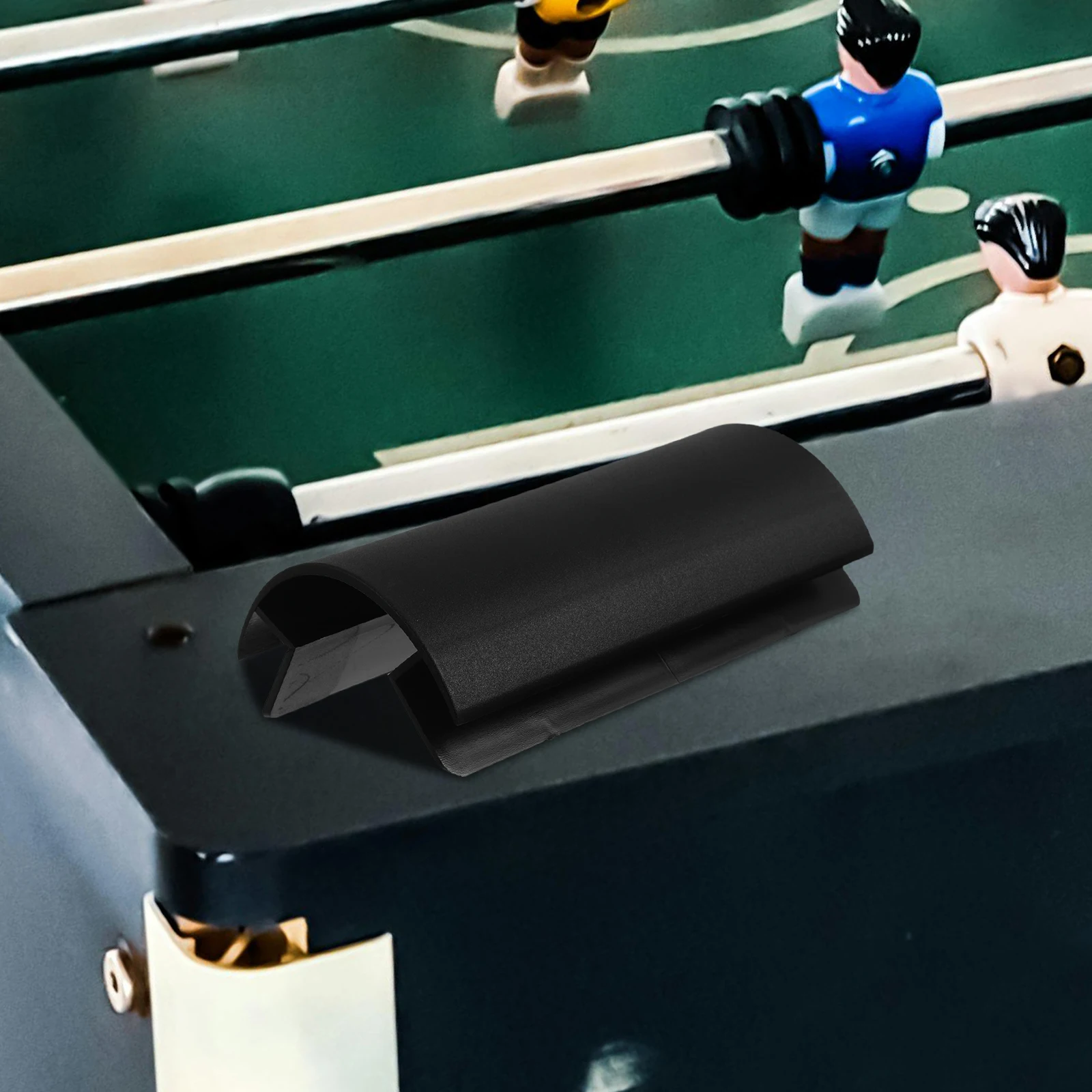 

4pcs Foosball Table Edge Protector Plastic Corner Safety Guard Replacement Curved Tables Universal Fit Child Friendly Black
